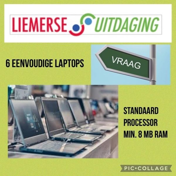 Flyer van de Liemers Uitdaging met laptops